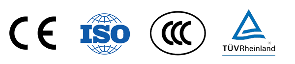 CE, ISO, CCC and TÜV Rheinland certifications